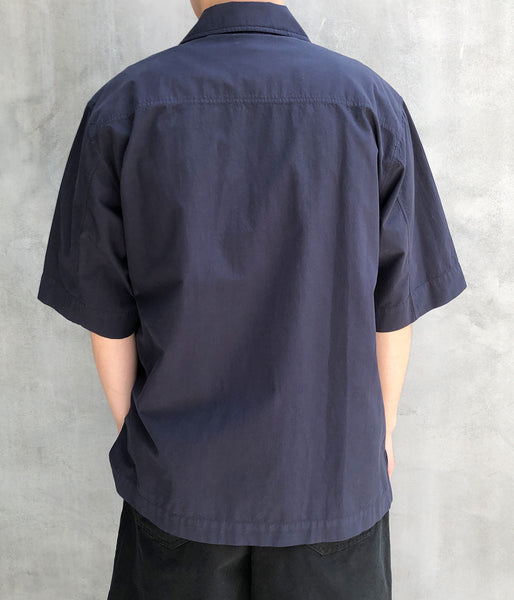 MHL./ORGANIC COTTON SHIRTING SHIRT (NAVY)