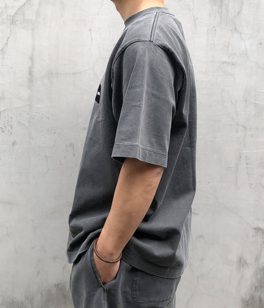 LQQK Studio/PIGMENT WASHED TEE (WASHED BLACK)