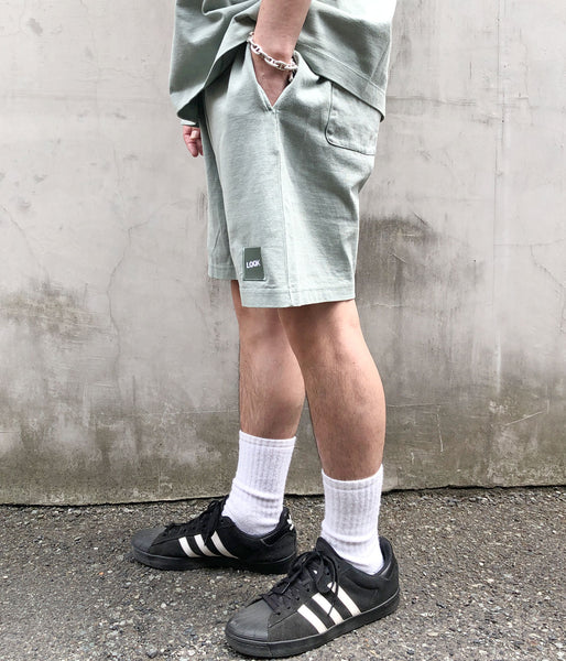 LQQK Studio/PIGMENT WASHED SHORTS (WASHED GREEN)