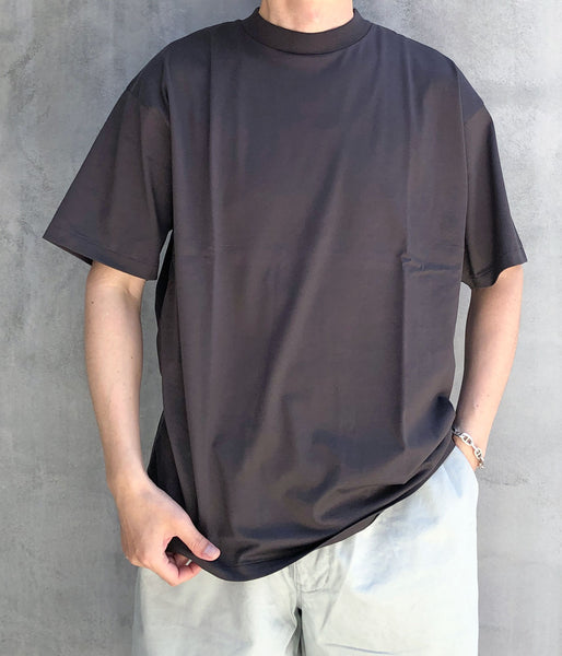 INTERIM/ HIGH GAUGE SUVIN JERSEY S/S TEE (SMOKE BLACK)