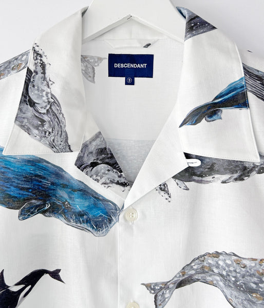 DESCENDANT/SEAFARERS TEXTILE SS SHIRT (WHITE)