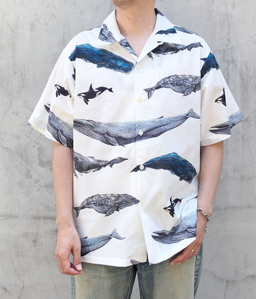 DESCENDANT/SEAFARERS TEXTILE SS SHIRT (WHITE)