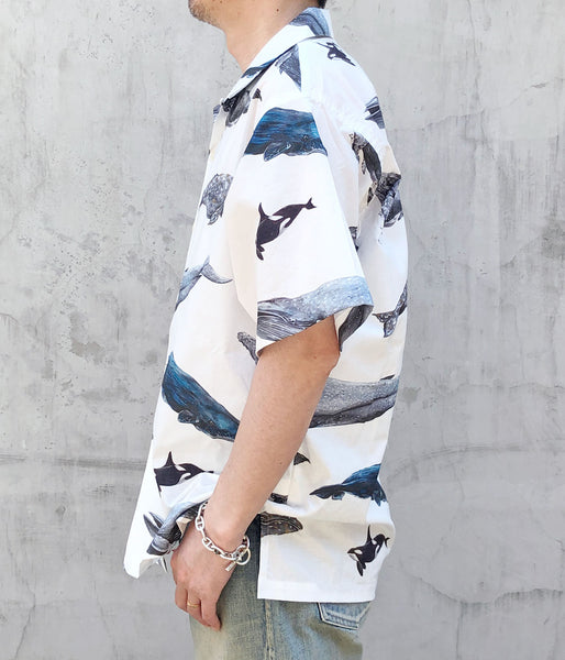 DESCENDANT/SEAFARERS TEXTILE SS SHIRT (WHITE)