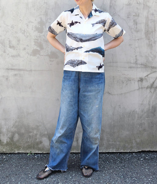 DESCENDANT/SEAFARERS TEXTILE SS SHIRT (WHITE)