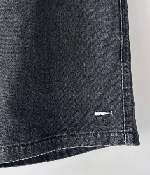 DESCENDANT/SHORE DENIM BEACH SHORTS (BLACK)