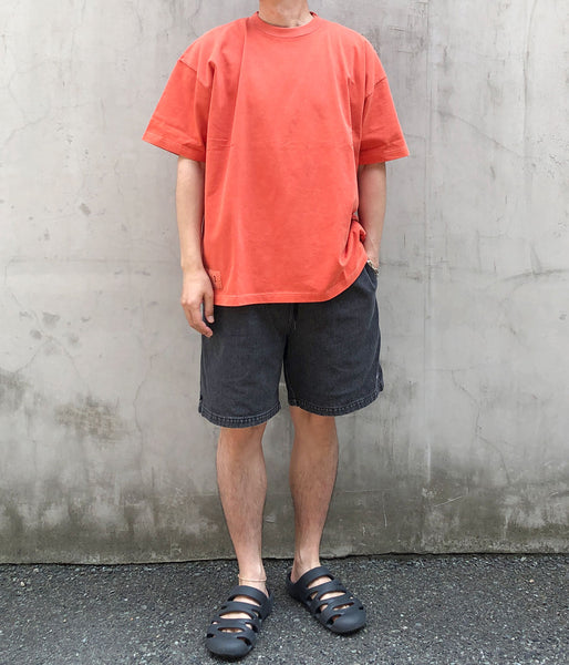 DESCENDANT/SHORE DENIM BEACH SHORTS (BLACK)