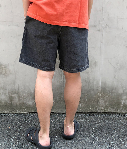 DESCENDANT/SHORE DENIM BEACH SHORTS (BLACK)