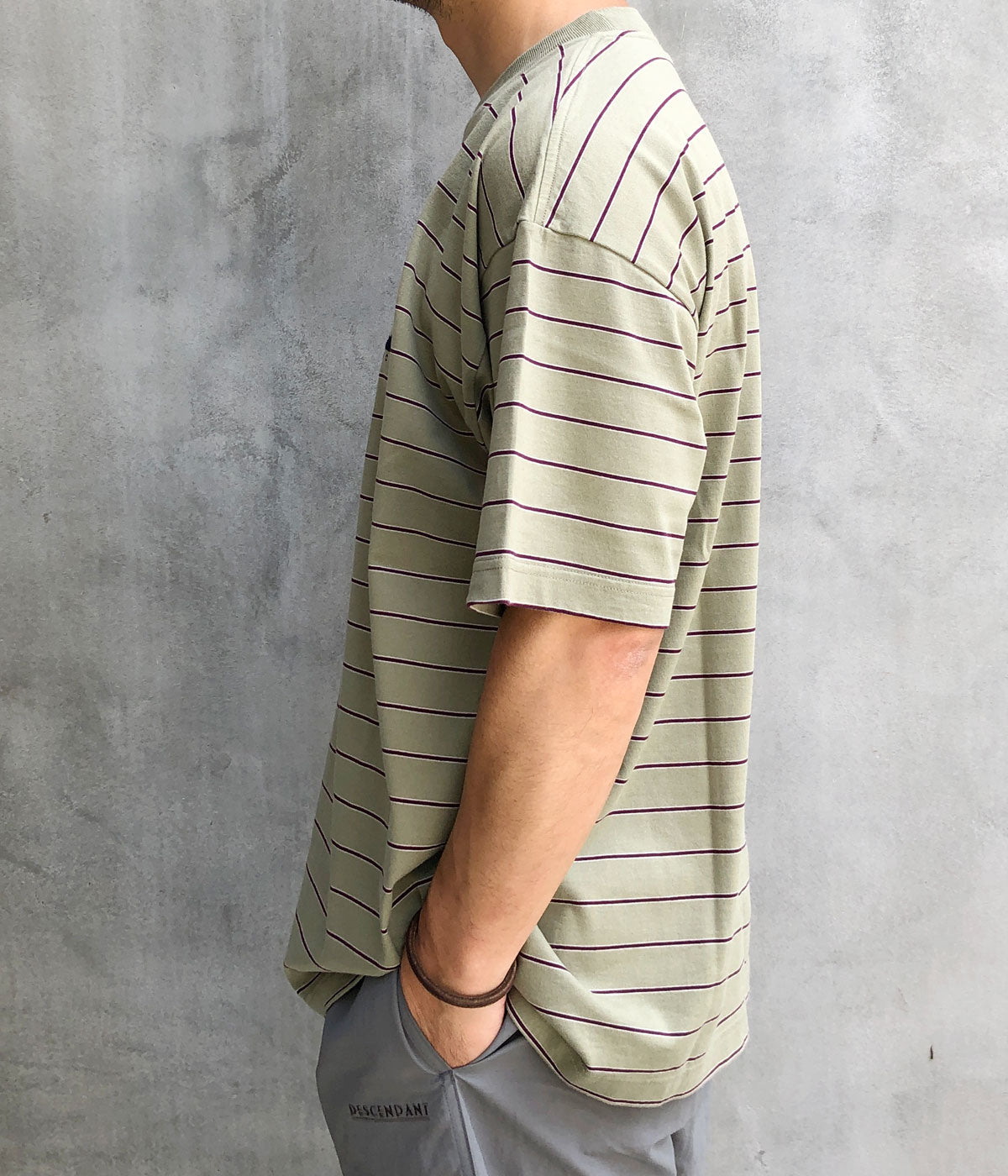 トップス DESCENDANT HORIZONTAL MULTI STRIPE SS DESCENDANT/HORIZONTAL STRIPE SS (NAVY)