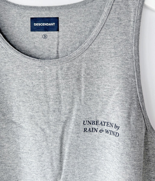 DESCENDANT/GENNAKER ORGANIC COTTON TANK TOP (GRAY)