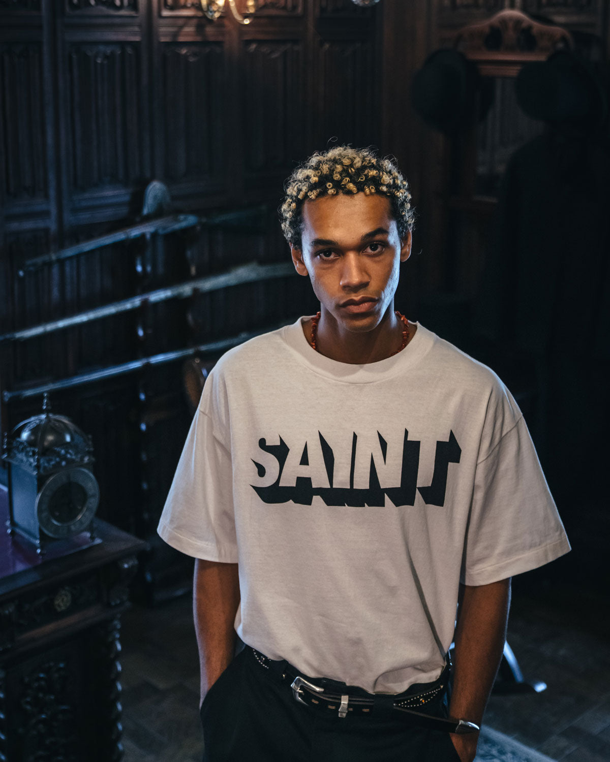SAINT MICHAEL/SS TEE/SAINT/WHITE