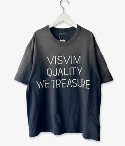 visvim/JUMBO TEE S/S DMGD (BLACK)