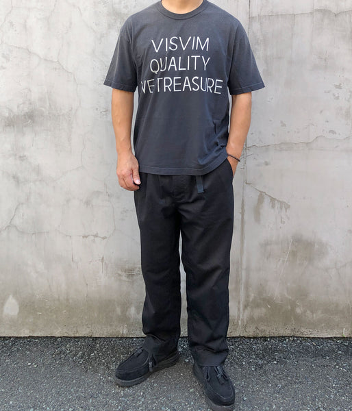 visvim/JUMBO TEE S/S DMGD (BLACK)