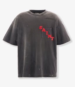SAINT MICHAEL/SS TEE/POCKET/BLACK