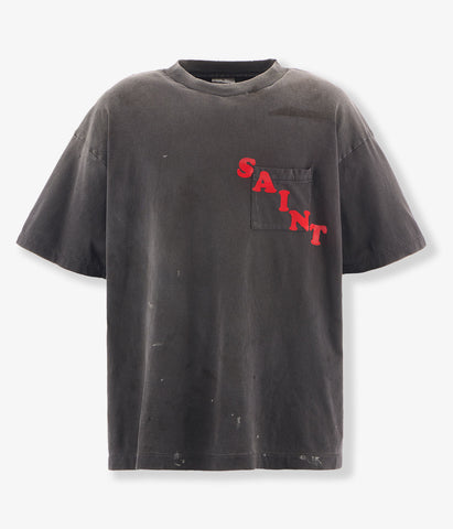 SAINT MICHAEL/SS TEE/POCKET/BLACK