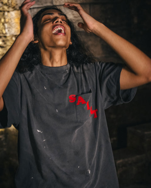SAINT MICHAEL/SS TEE/POCKET/BLACK