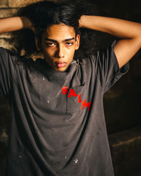 SAINT MICHAEL/SS TEE/POCKET/BLACK