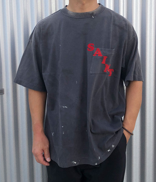 SAINT MICHAEL/SS TEE/POCKET/BLACK