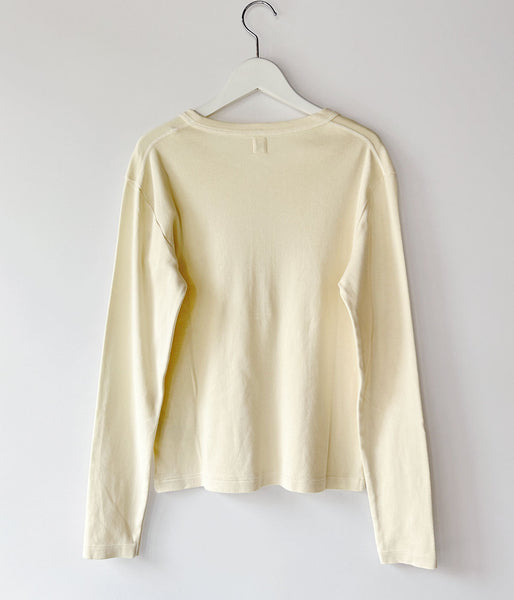blurhms ROOTSTOCK/CLASSIC RIB HENLEY-NECK L/S (DustIvory)
