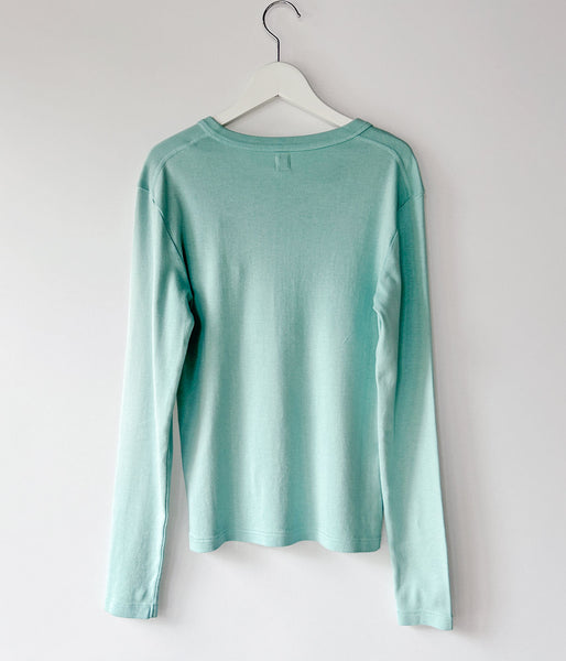 blurhms ROOTSTOCK/CLASSIC RIB HENLEY-NECK L/S (FadeSulfurMint)