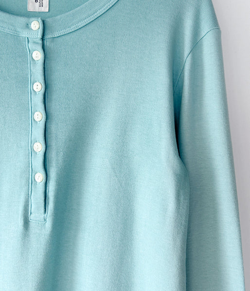 blurhms ROOTSTOCK/CLASSIC RIB HENLEY-NECK L/S (FadeSulfurMint)