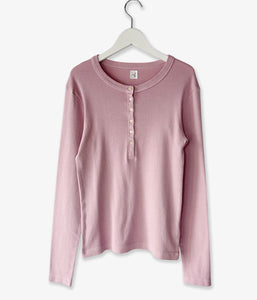 blurhms ROOTSTOCK/CLASSIC RIB HENLEY-NECK L/S (FadeSulfurRose)
