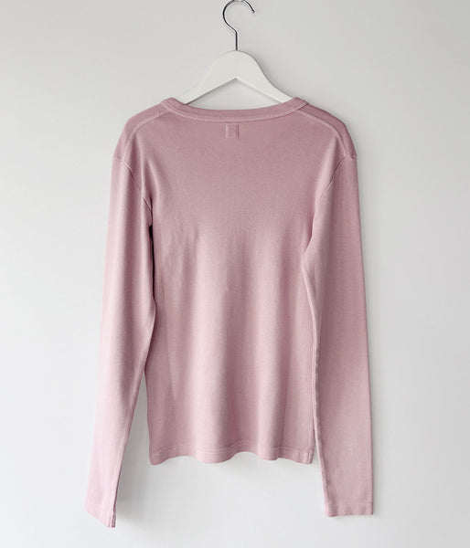 blurhms ROOTSTOCK/CLASSIC RIB HENLEY-NECK L/S (FadeSulfurRose)