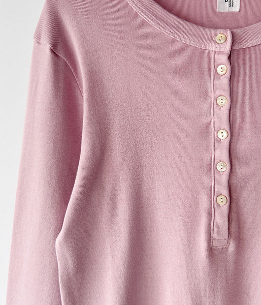 blurhms ROOTSTOCK/CLASSIC RIB HENLEY-NECK L/S (FadeSulfurRose)