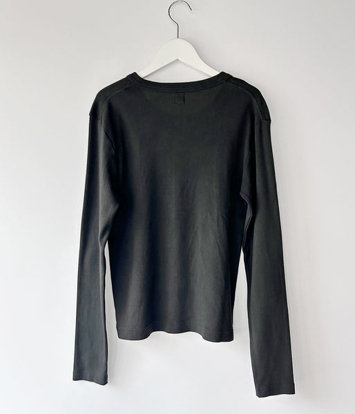 blurhms ROOTSTOCK/CLASSIC RIB HENLEY-NECK L/S (FadeSulfurBlack)