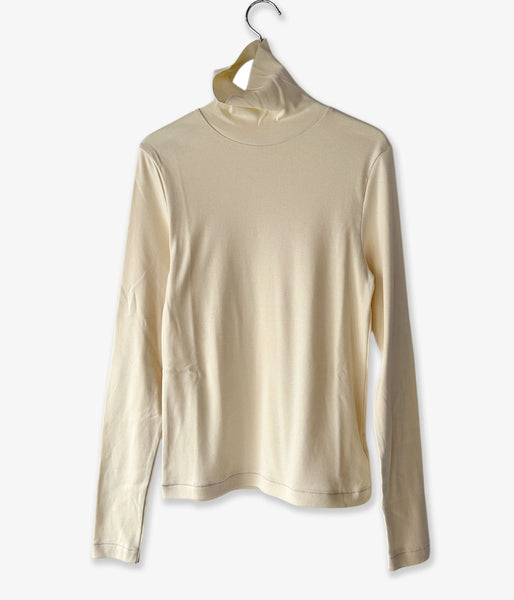 blurhms ROOTSTOCK/SILK COTTON RIB TURTLE-NECKL/S (IVORY)
