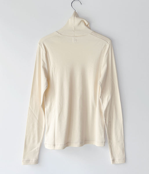 blurhms ROOTSTOCK/SILK COTTON RIB TURTLE-NECKL/S (IVORY)