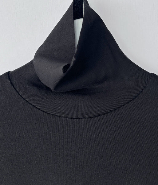 blurhms ROOTSTOCK/SILK COTTON RIB TURTLE-NECKL/S (BLACK)