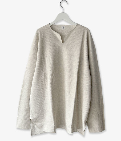 blurhms ROOTSTOCK/ROUGH&SMOOTH THERMAL OVER NECK LS (HEATHER OATMEAL)
