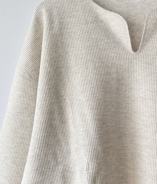 blurhms ROOTSTOCK/ROUGH&SMOOTH THERMAL OVER NECK LS (HEATHER OATMEAL)