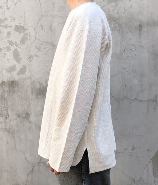 blurhms ROOTSTOCK/ROUGH&SMOOTH THERMAL OVER NECK LS (HEATHER OATMEAL)