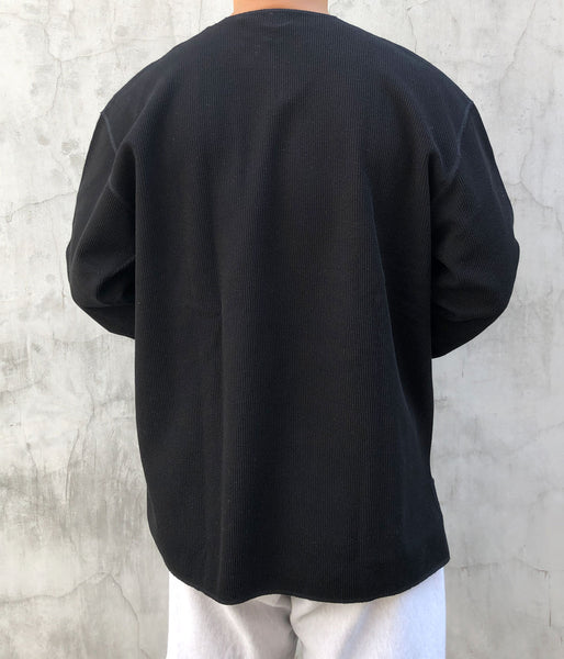 blurhms ROOTSTOCK/ROUGH&SMOOTH THERMAL OVER NECK LS (BLACK)
