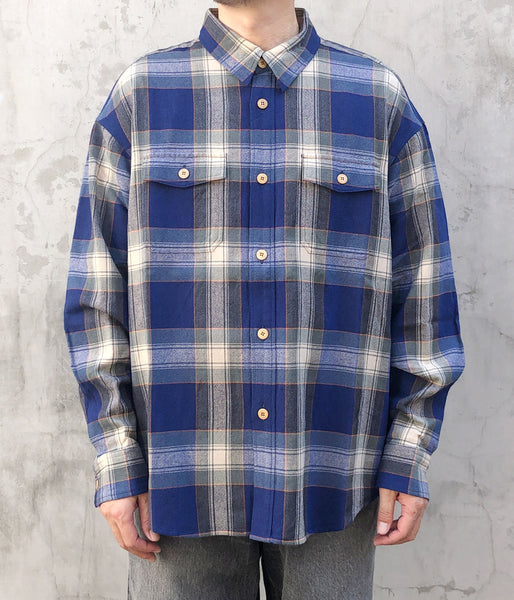 visvim/LUMBER CHECK L/S (BLUE)