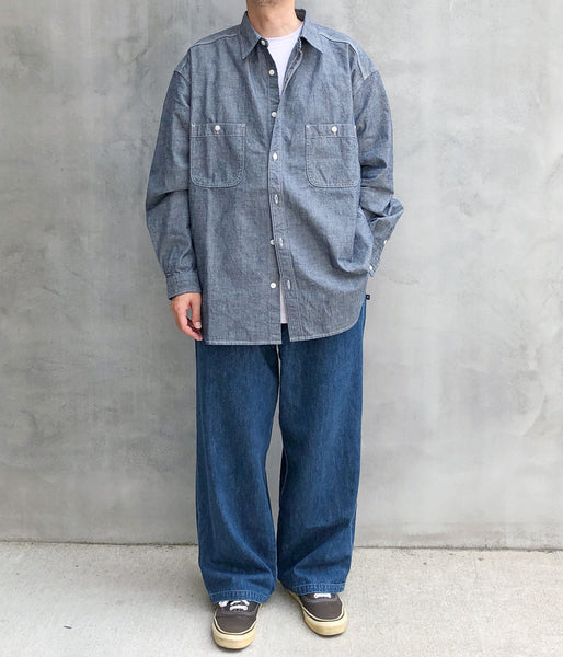 DESCENDANT/NORMAN CHAMBRAY LS SHIRT (INDIGO)