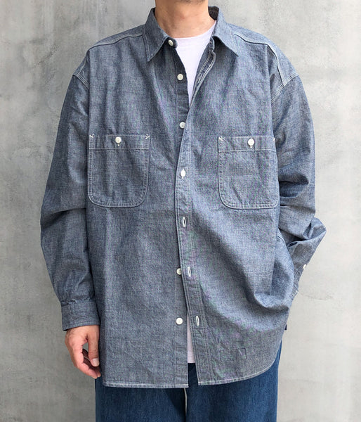 DESCENDANT/NORMAN CHAMBRAY LS SHIRT (INDIGO)