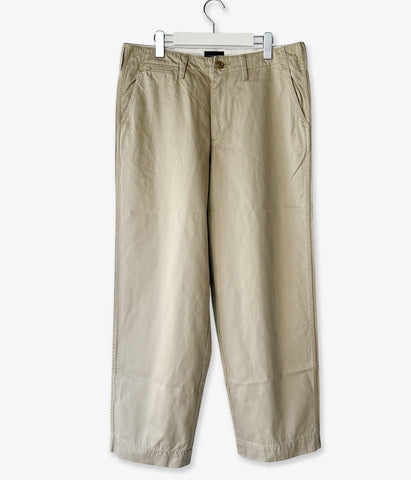 DESCENDANT/SEAFOWL TWILL TROUSERS (BEIGE)