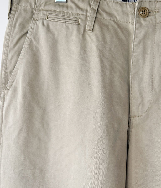 DESCENDANT/SEAFOWL TWILL TROUSERS (BEIGE)
