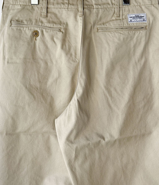 DESCENDANT/SEAFOWL TWILL TROUSERS (BEIGE)