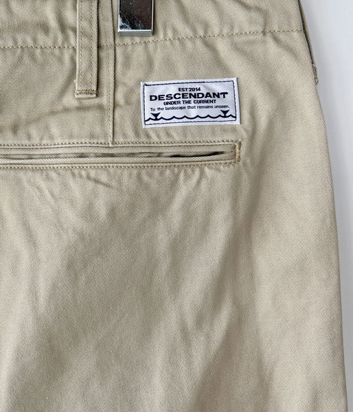 DESCENDANT/SEAFOWL TWILL TROUSERS (BEIGE)