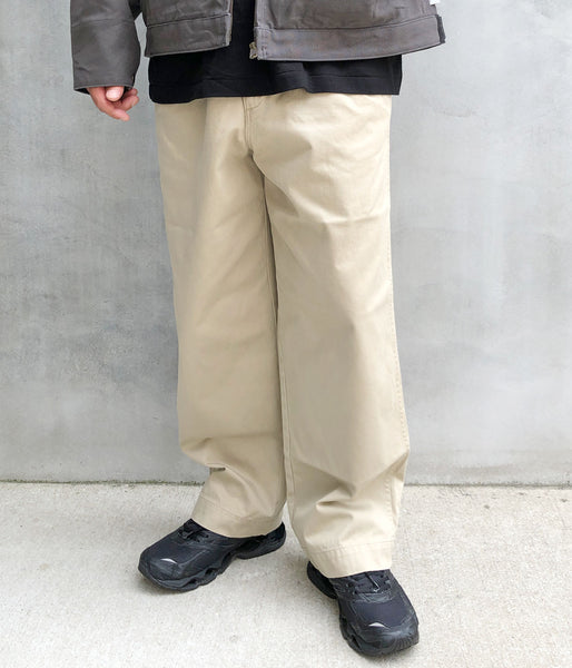 DESCENDANT/SEAFOWL TWILL TROUSERS (BEIGE)