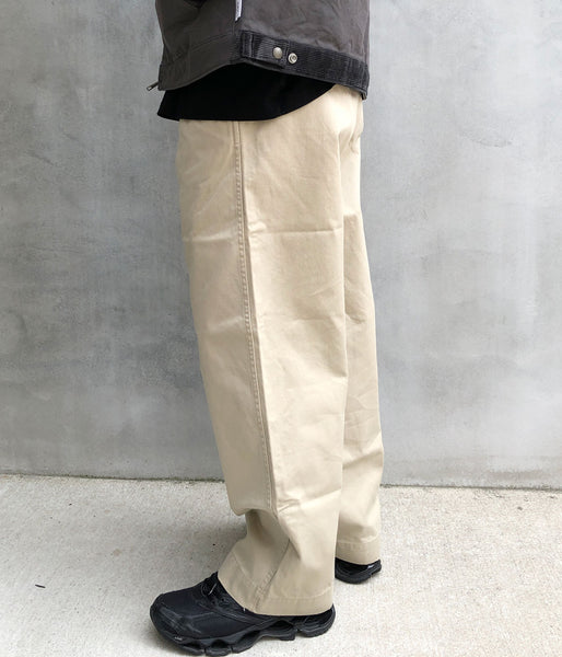 DESCENDANT/SEAFOWL TWILL TROUSERS (BEIGE)