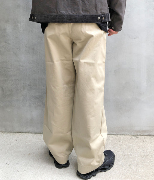 DESCENDANT/SEAFOWL TWILL TROUSERS (BEIGE)