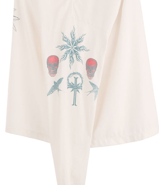 SAINT MICHAEL/DW_LS TEE/TATTOO/WHITE