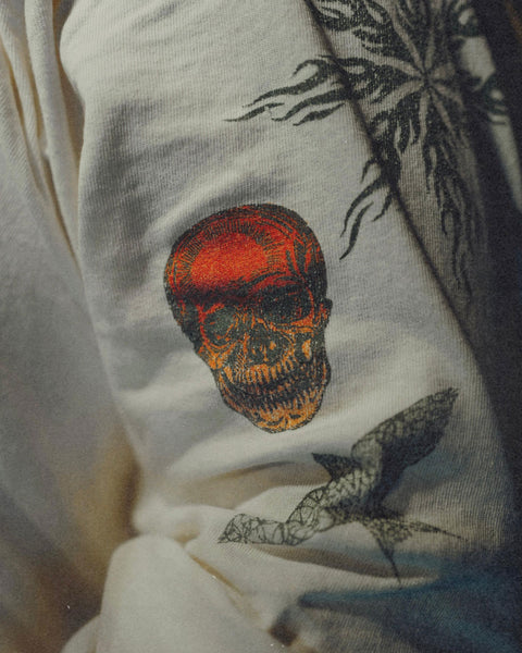 SAINT MICHAEL/DW_LS TEE/TATTOO/WHITE