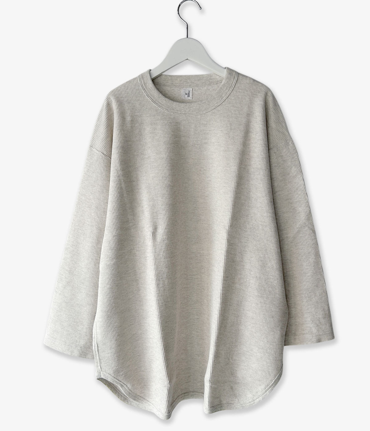 blurhms ROOTSTOCK/ROUGH&SMOOTH THERMAL BASEBALL TEE (HEATHER OATMEAL)
