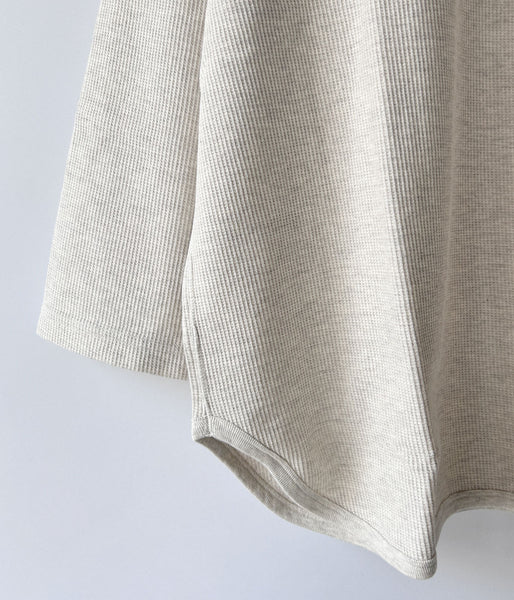 blurhms ROOTSTOCK/ROUGH&SMOOTH THERMAL BASEBALL TEE (HEATHER OATMEAL)