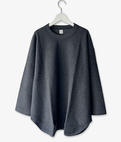 blurhms ROOTSTOCK/ROUGH&SMOOTH THERMAL BASEBALL TEE (HEATHER CHARCOAL)